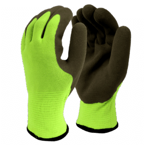 Hi-Vis Cut Resistant Green Shell / Gray Palm Freezer Glove